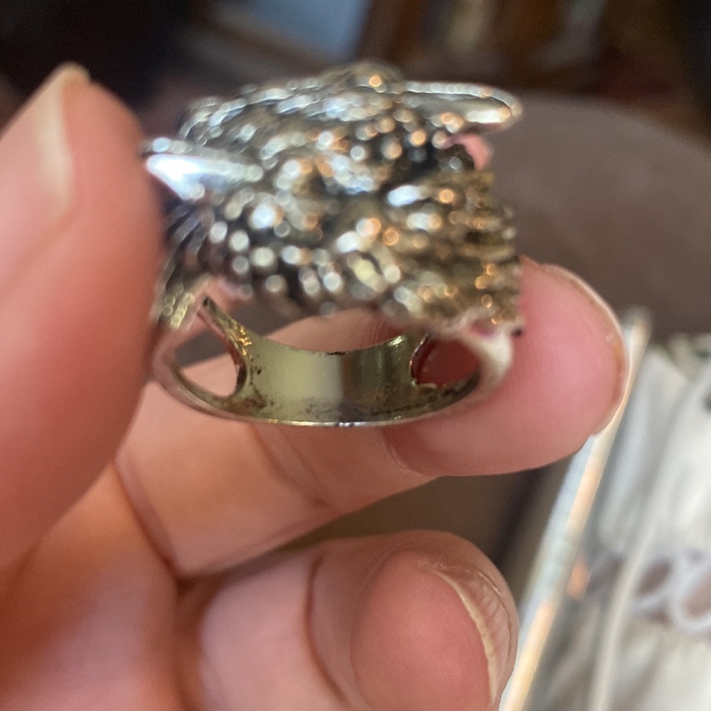 Interesting Design Silver Ring 8.5 (Ind) - image 7